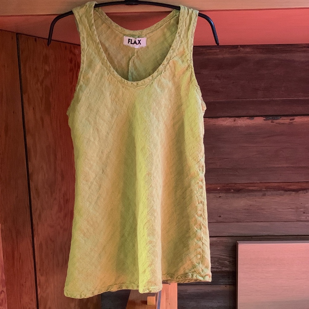 Flax Bias Cut Textured Linen Tank